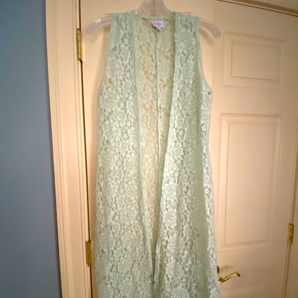 LaLuRoe Joy long vest sz small